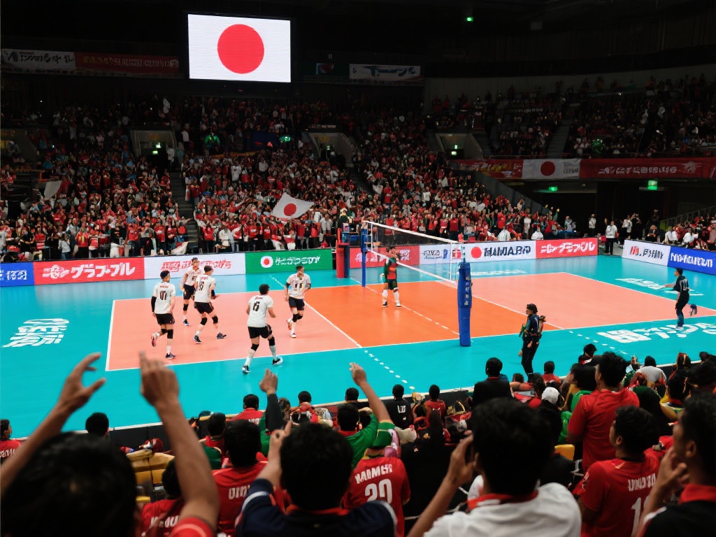 主场荣耀尽显 日本六球狂胜印度尼西亚 日本队主场迎战印度尼西亚队,赛场气氛燃至